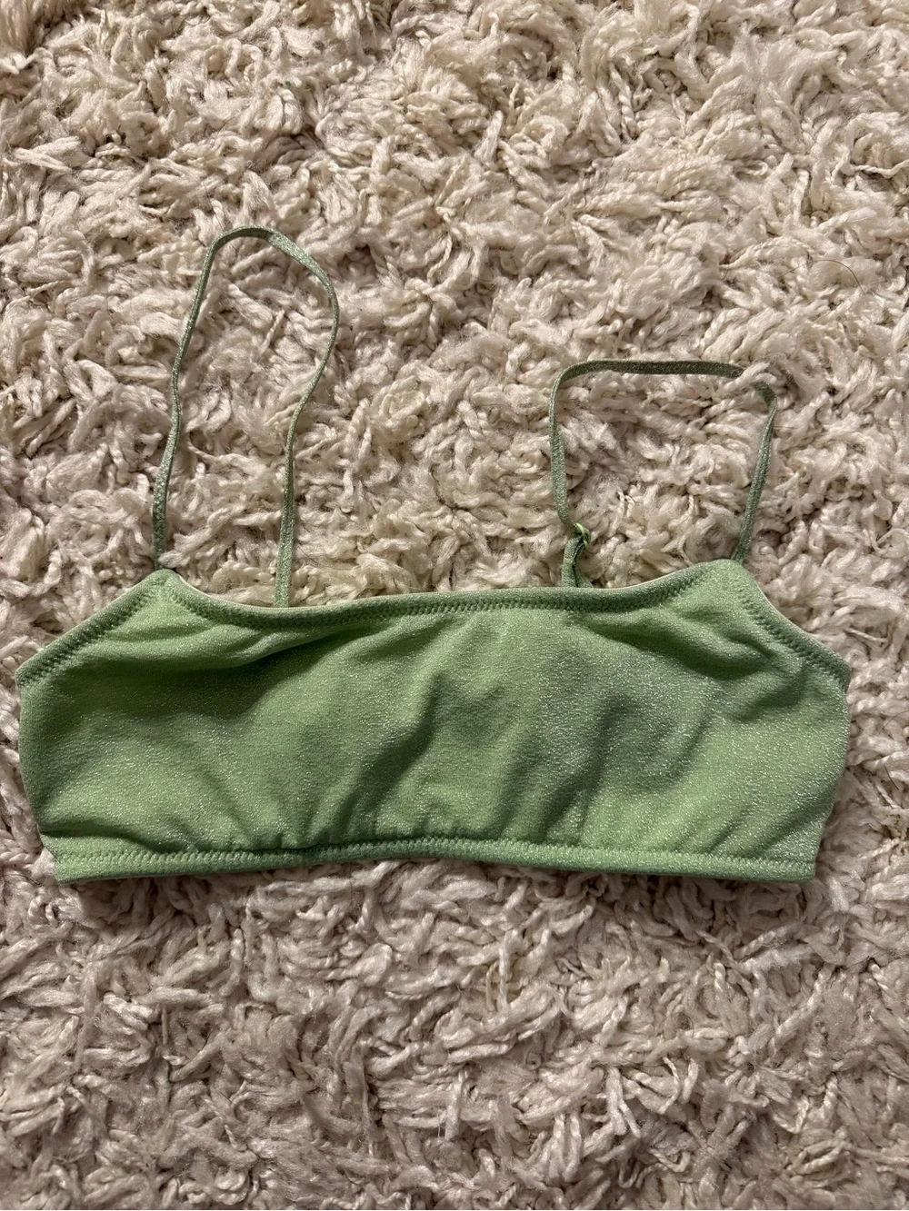 triangl swimwear Green Sparkle Bikini Set - size small